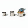تحميل الصورة إلى عارض المعرض، Stainless Steel Bird Bowls with Clamp