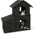 Load image into Gallery viewer, K&H Pet Products Unheated Two-Story Kitty House, Green Leaf