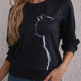 Load image into Gallery viewer, EMERY ROSE Cat Print Raglan Sleeve Sweatshirt
