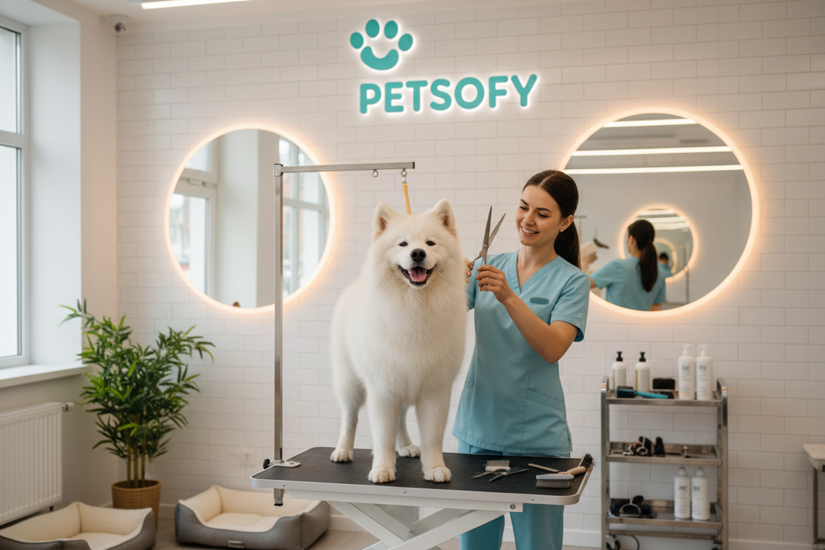 Dog grooming service at Petsofy Kuwait