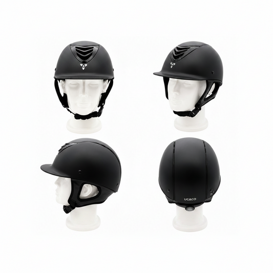 Plastic Riding Helmet - Black