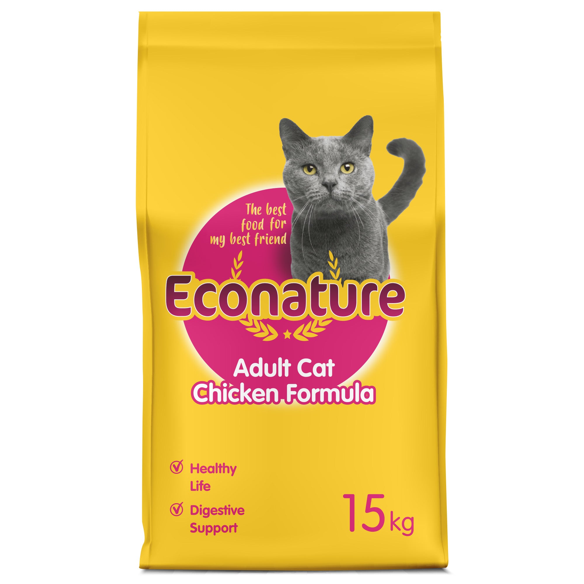 ECONATURE YELLOW ADULT CAT CHICKEN 15 KG