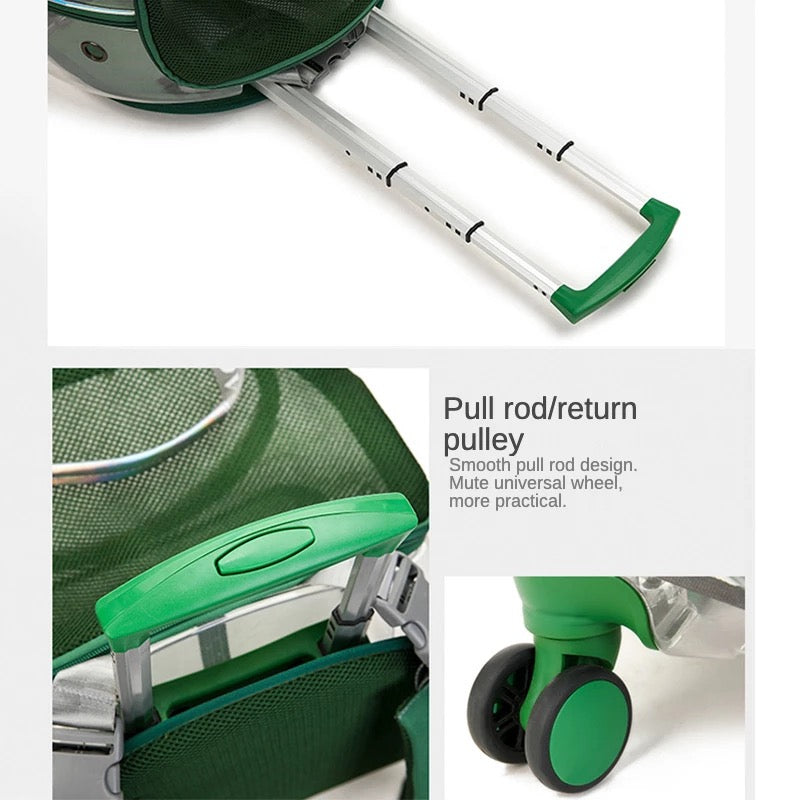 trolley bag portable pet flightcase transparent