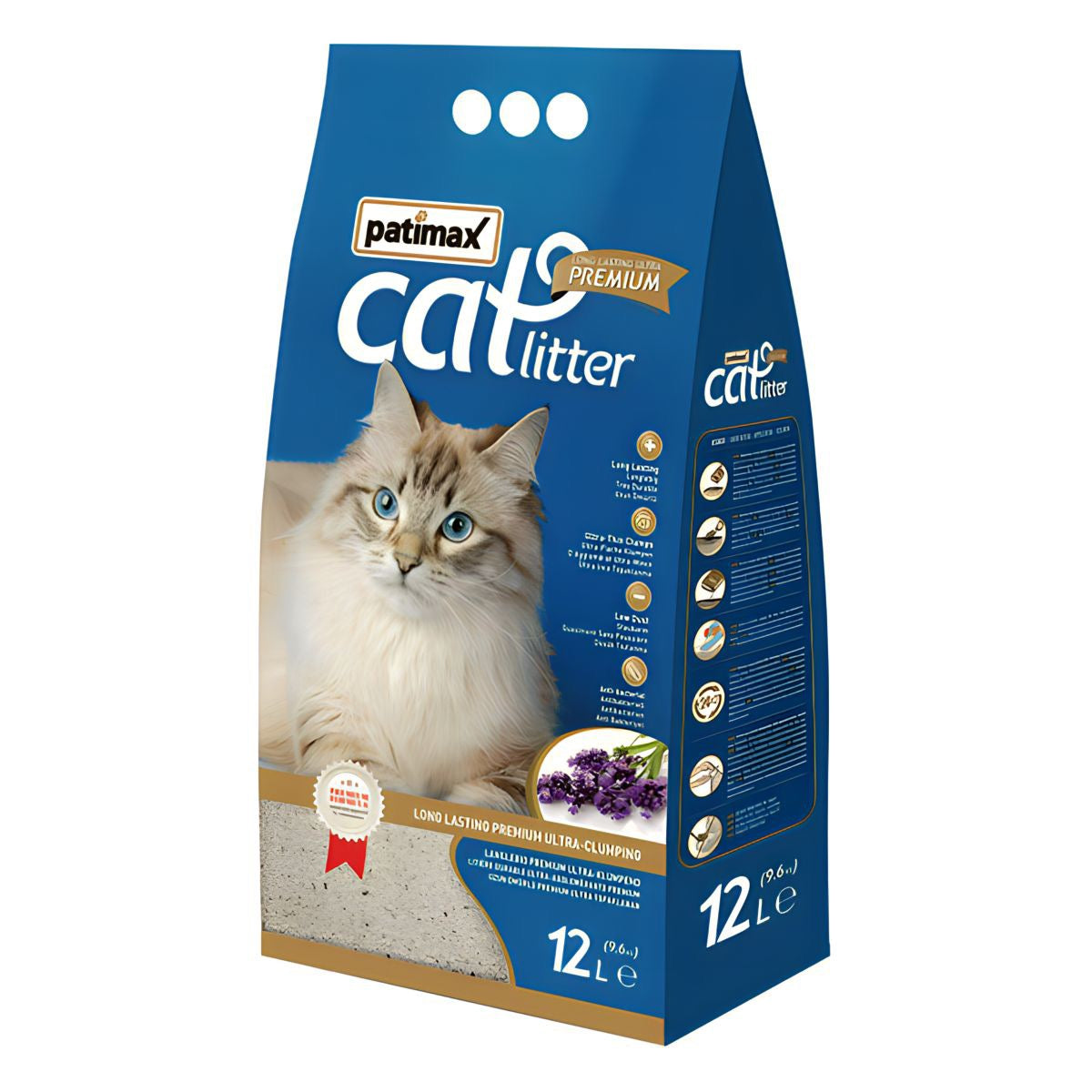 Patimax Lavender Fragrance Premium Ultra Clumping Cat Litter12Le