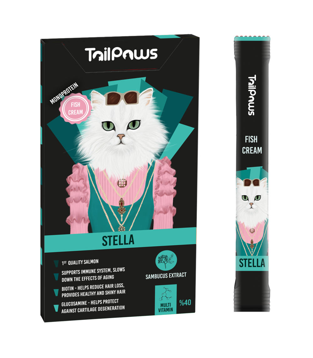 STELLA Tail & Paws Creamy Cat Treat Sugar-Free Salmon