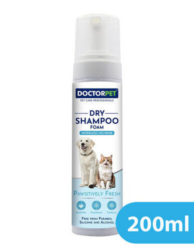 Doctor Pet Dry Shampoo Foam Pawsitively fresh