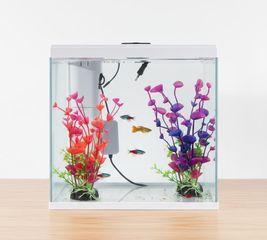 Artificial Aquarium Plant – Vibrant Purple & Pink Decoration
