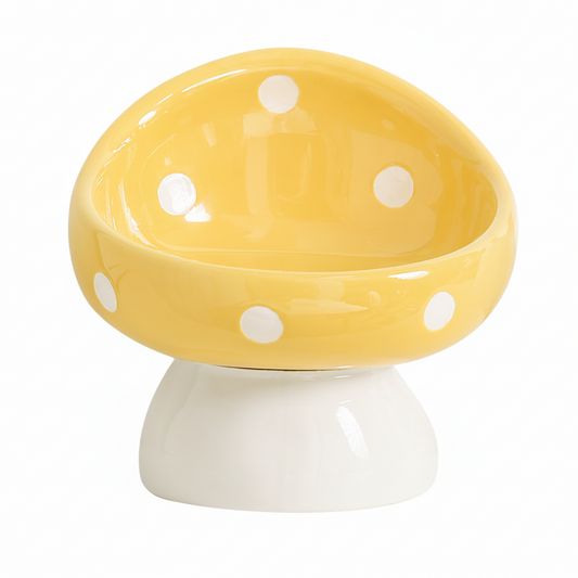 Cat and dog Ceramic Bowl Mushroom  Shaped