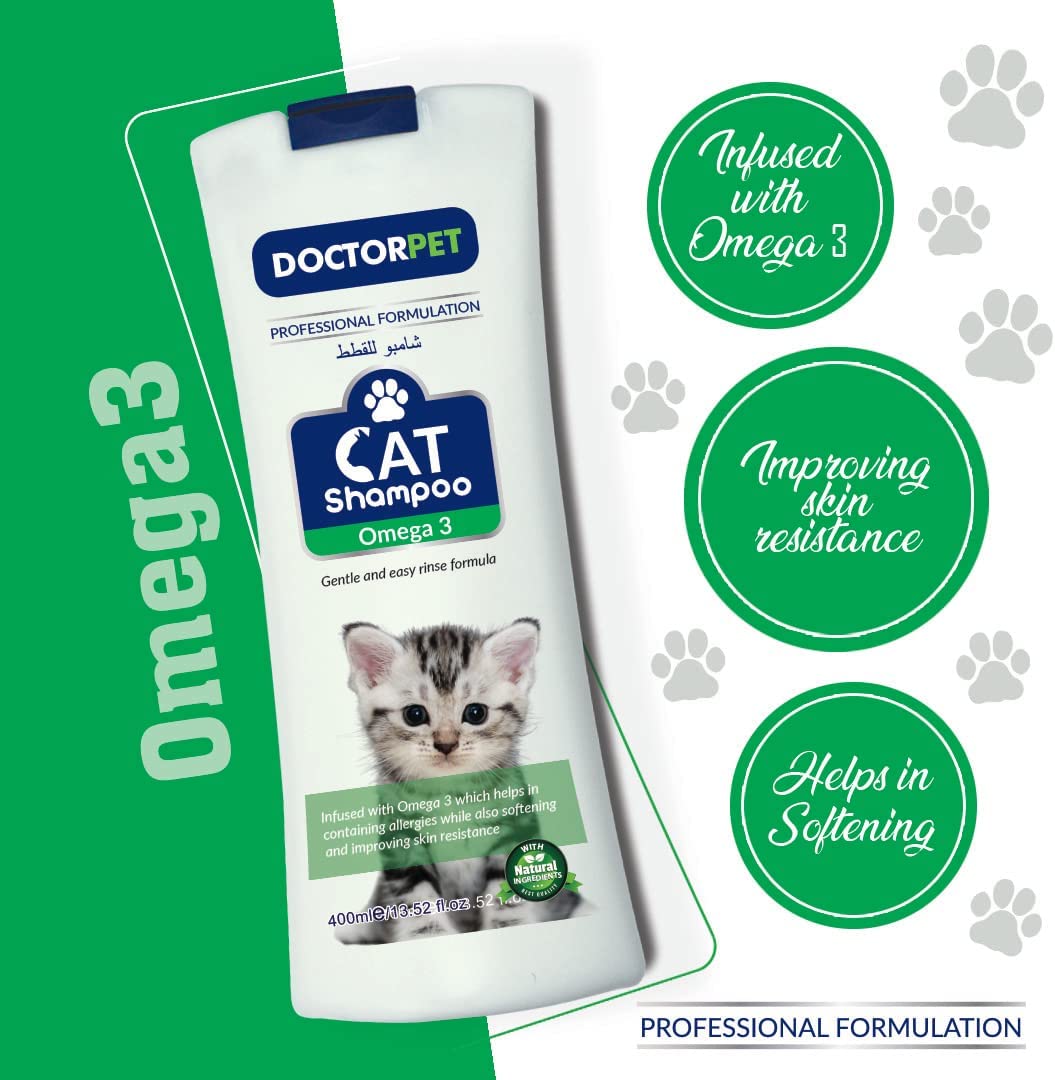 DOCTOR PET CAT SHAMPOO OMEGA 3 400ml