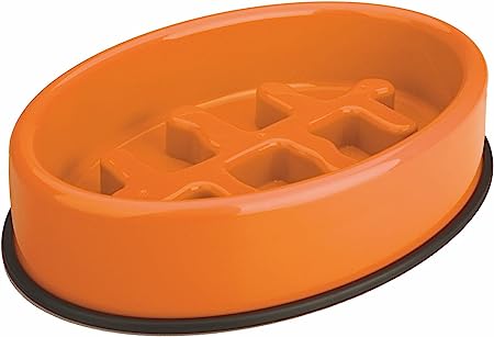 M-PETS FISHBONE BOWL ORANGE