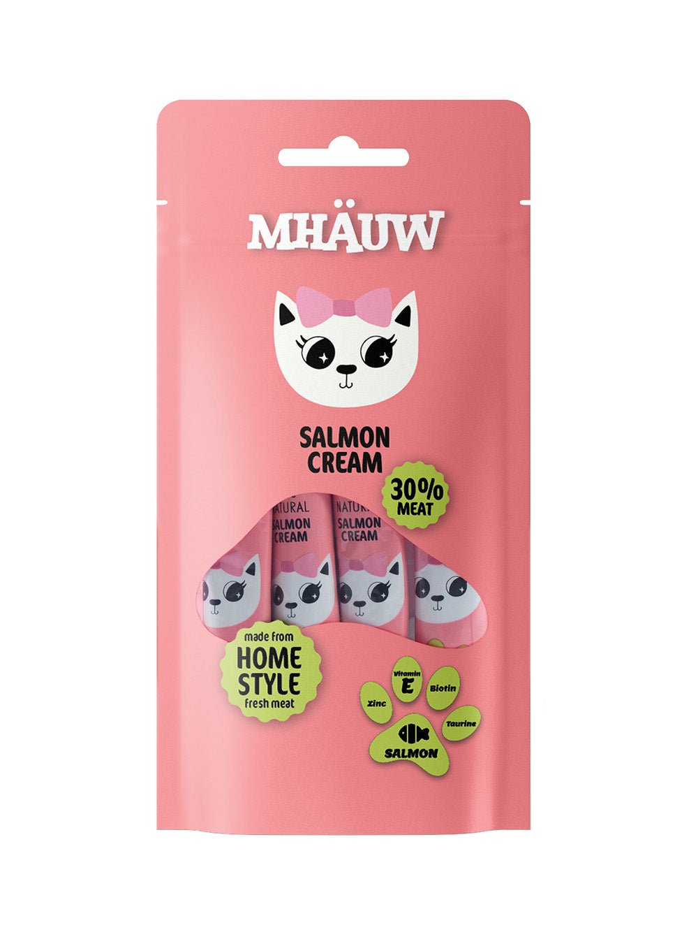 Mhauw salmon cat treat with fish 15Gx4PIECES