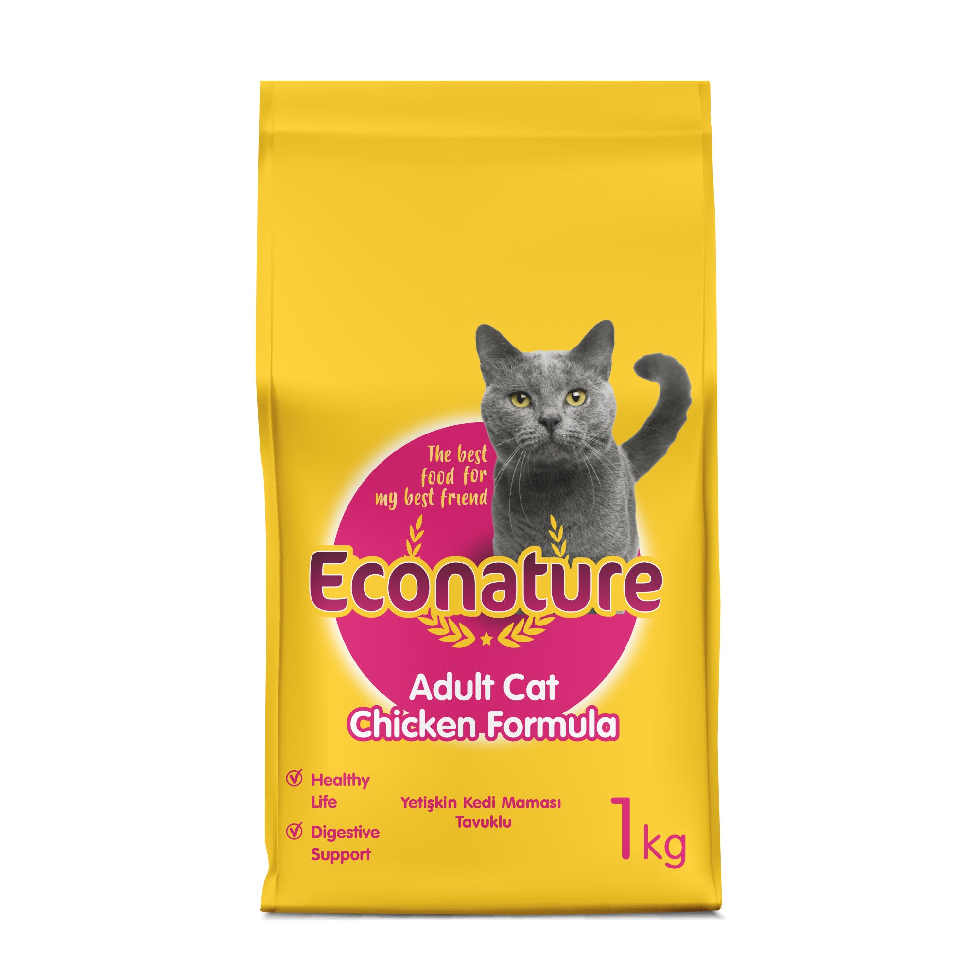 ECONATURE YELLOW ADULT CAT CHICKEN 1 KG