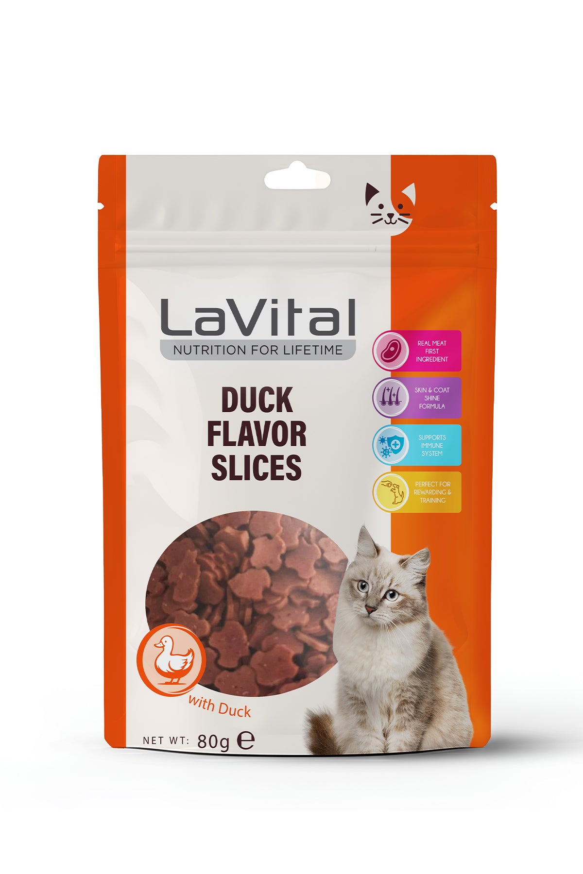 LaVital Duck Flavored Cat Treat 80g