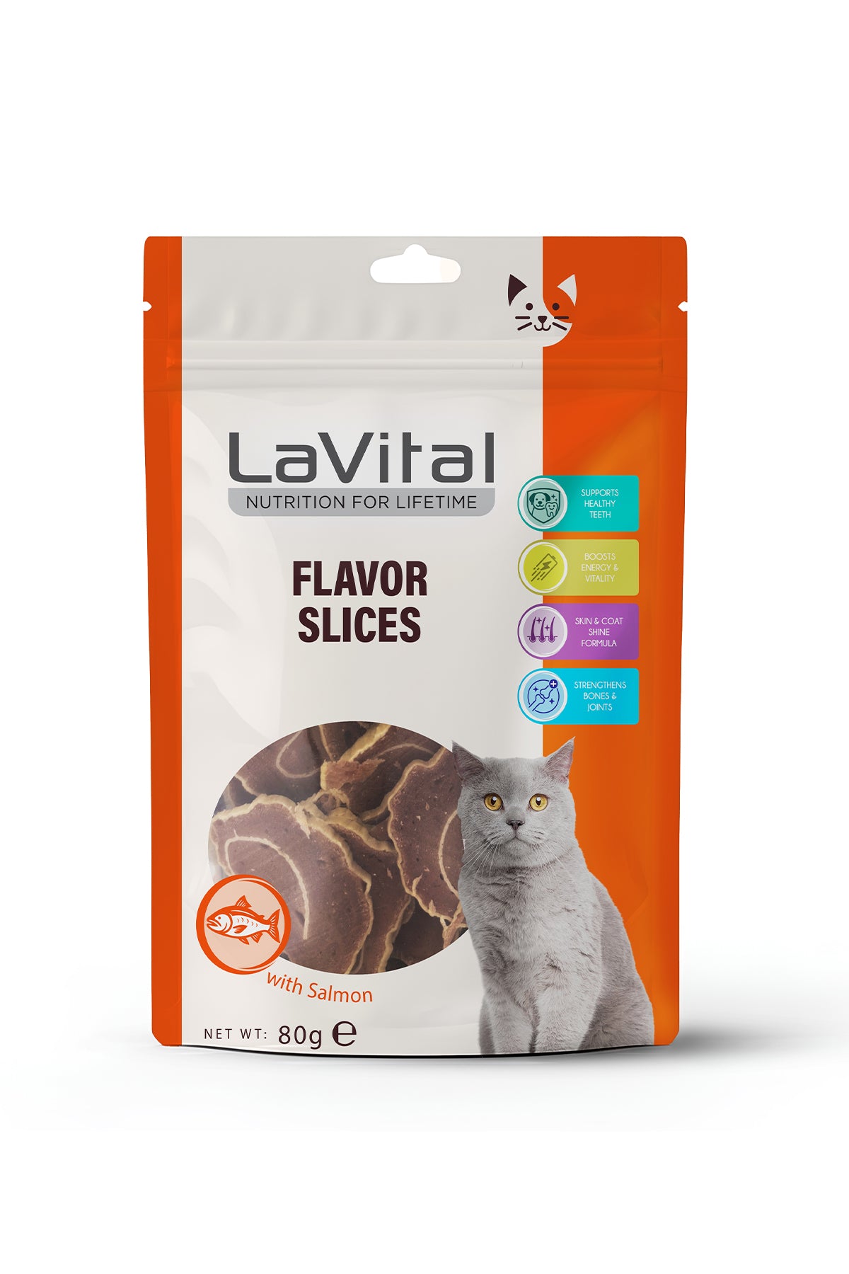 LaVital Salmon Flavored Cat Treat 80g