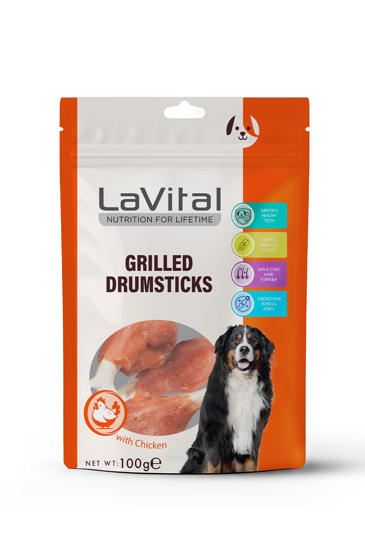 LaVital Dog Treat Chicken Drumstick 100g