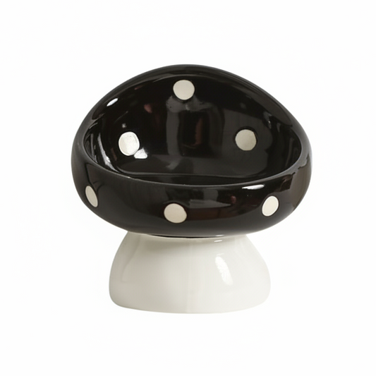 Cat and dog Ceramic Bowl Mushroom  Shaped
