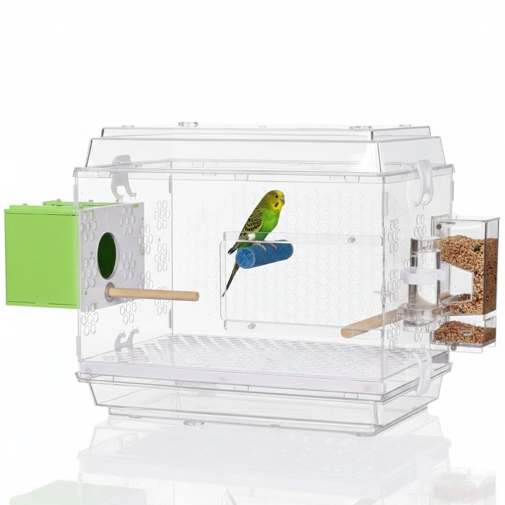 Transparent Bird Breeding & Travel Cage