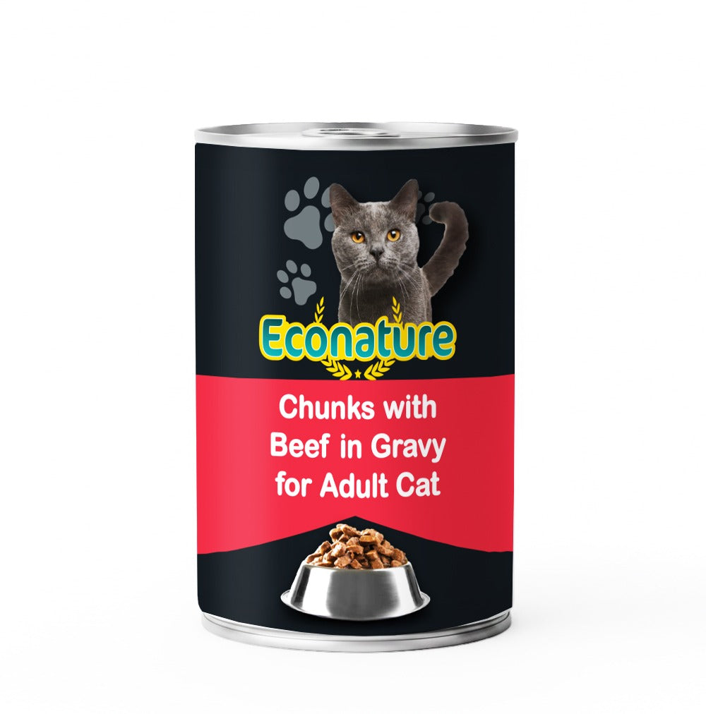 Econature Adult Cat Wet Food Beef 400GR