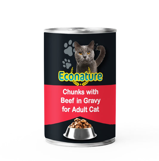 Econature Adult Cat Wet Food Beef 400GR