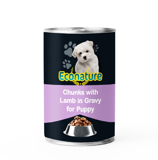Econature Puppy Wet Dog Food Lamb 400GR