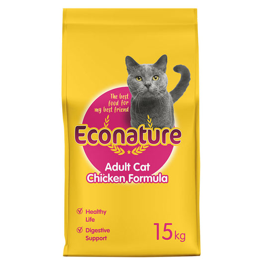 ECONATURE YELLOW ADULT CAT CHICKEN 15 KG