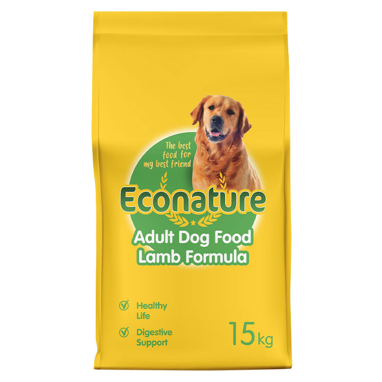 ECONATURE YELLOW ADULT DOG LAMB 15 KG