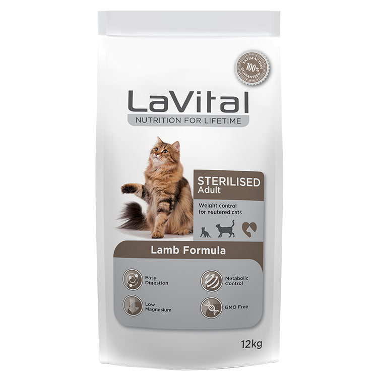 LaVital Cat Sterilised Lamb 12 KG