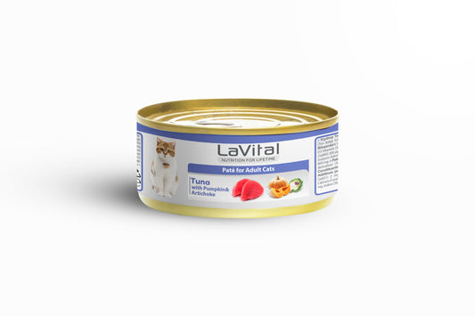 Lavital Tuna, Pumpkin and Artichoke Adult Cat Wet Food 85GR