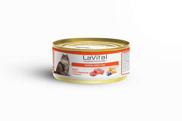 LaVital Beef, Blueberry & Turmeric Adult Cat Wet Food 85GR