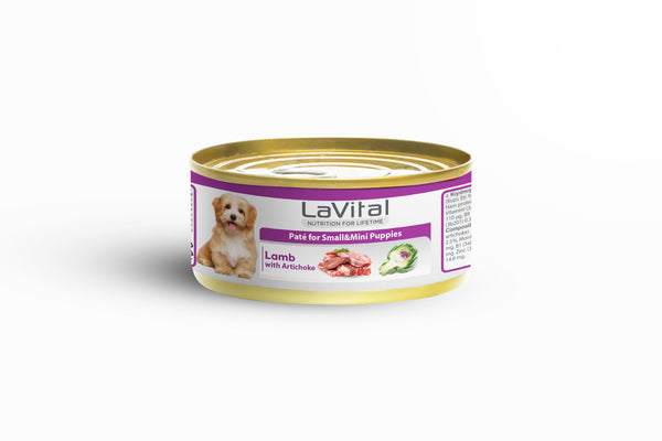 LaVital Lamb Meat & Artichoke Mini Breed Puppy Dog Wet Food 85GR