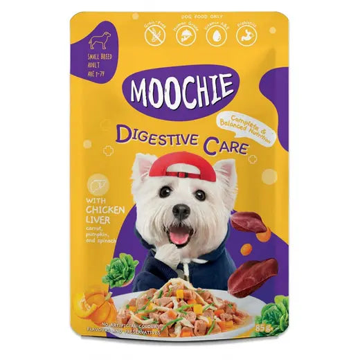 Moochie Pouch with Chicken & Liver Digestive Care 4pc x 85g