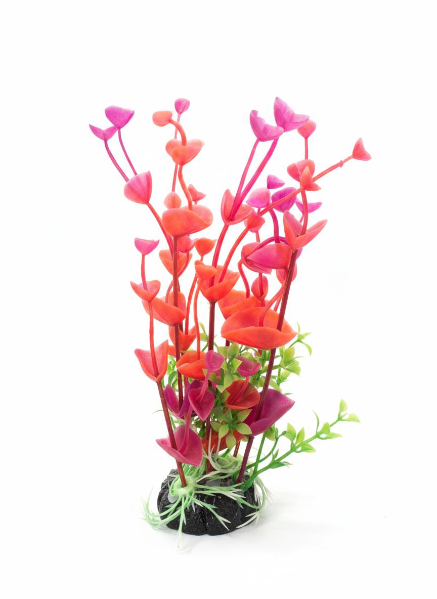 Artificial Aquarium Plant – Vibrant Purple & Pink Decoration – view 4