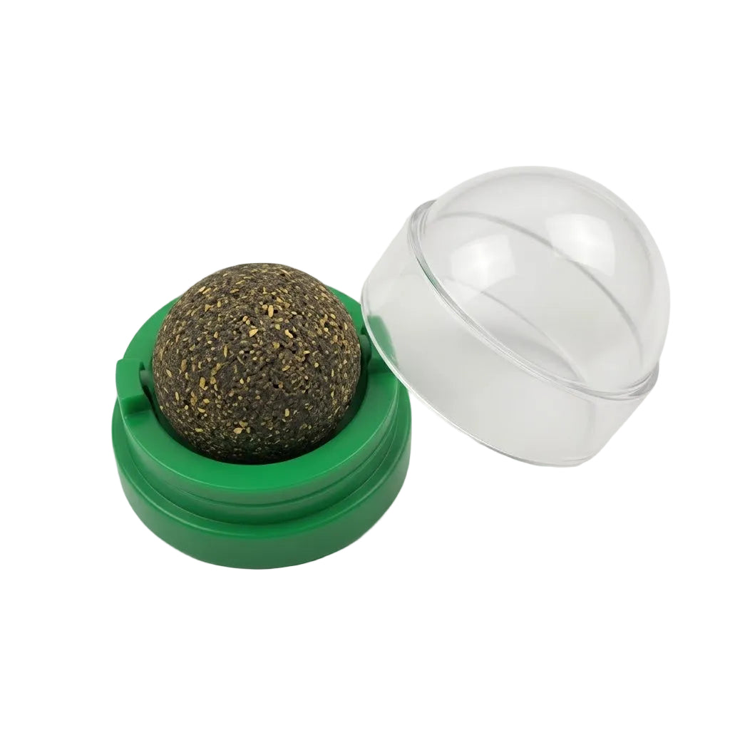 licking cat treats interactive spin playcatnip ball for cats