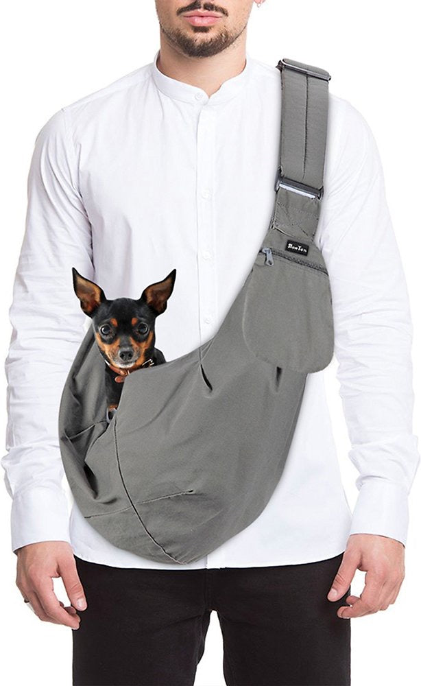 SlowTon Hands-Free Padded and Adjustable Sling Dog & Cat Carrier,