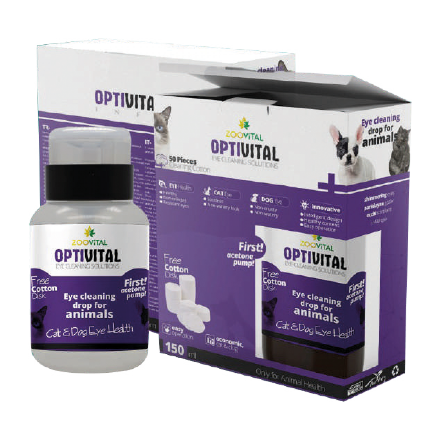Zoovital OPTIVITAL 150 ml EYE CLEANING CAT & DOG