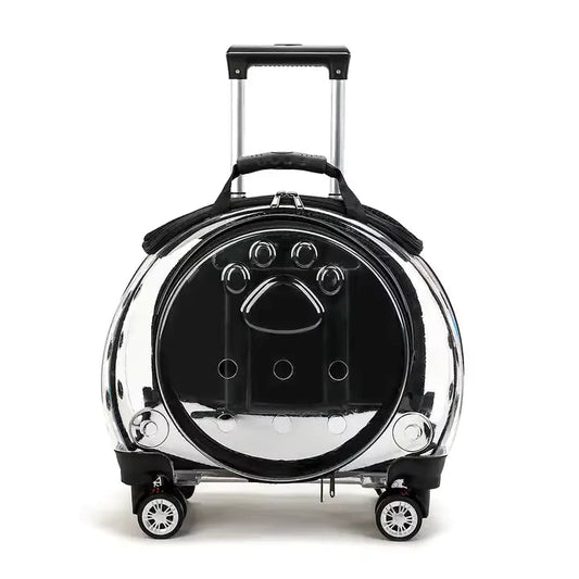 حقيبة عربة الحيوانات الأليفة المحمولة، شفافة