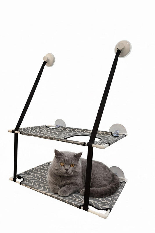 Double-Level Window Cat Hammock