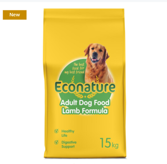 ECONATURE YELLOW ADULT DOG LAMB 15 KG