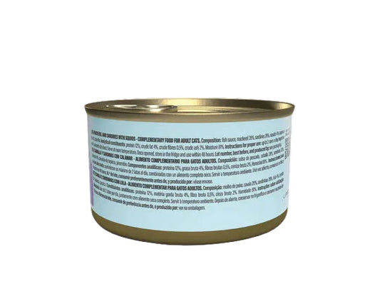 Schesir Mackerel & Sardine Fillets with Calamari in Sauce Wet Cat Food, 70g