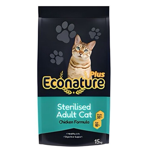 Econature Plus Sterilised Adult Cat Chicken 15 KG