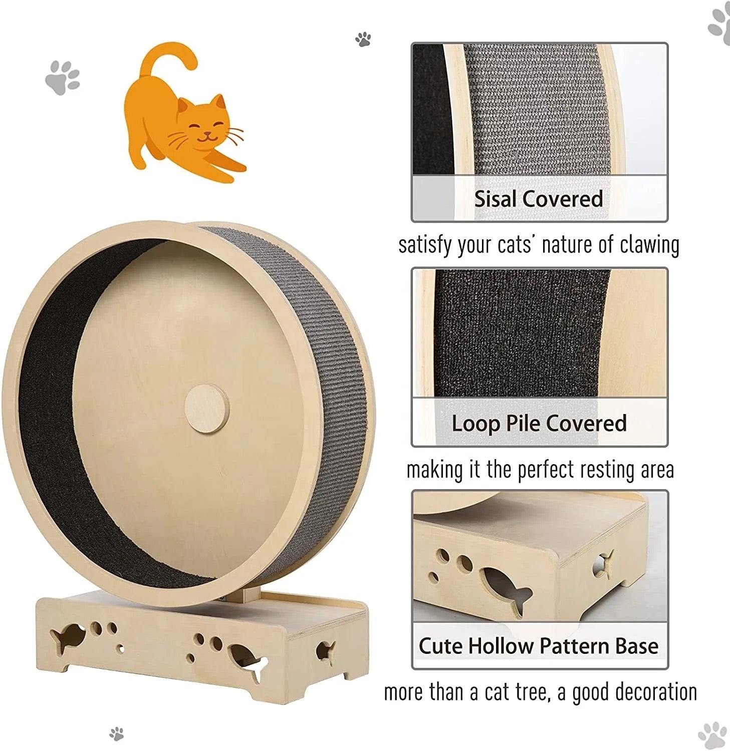 Round Hamster Wheel Style Cat