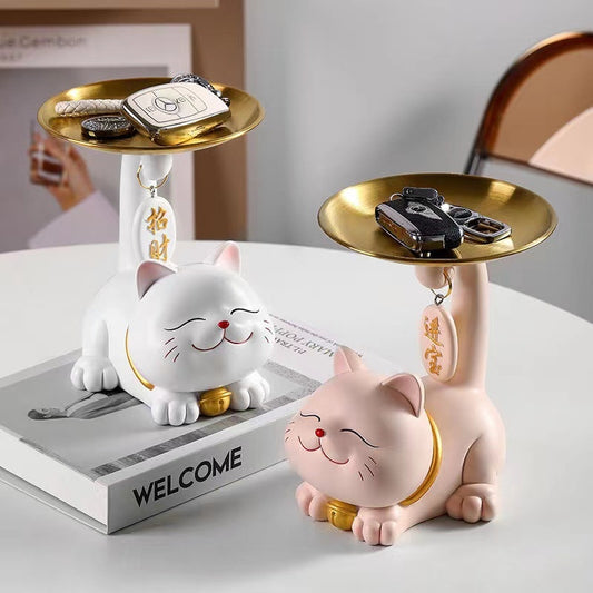 Lucky Cat Tray Organizer
