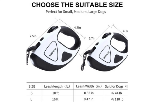 Dog Leash with LED Flashlight