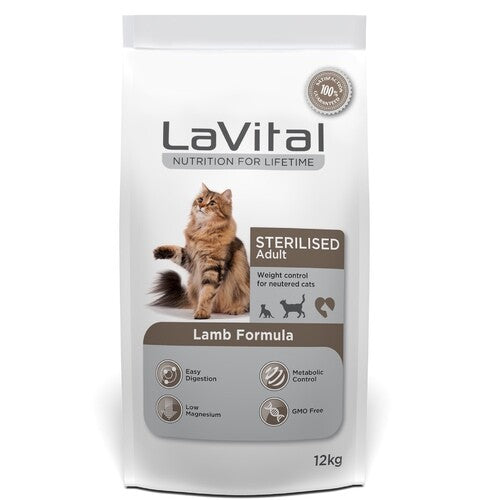 LaVital Cat Sterilised Lamb 12 KG