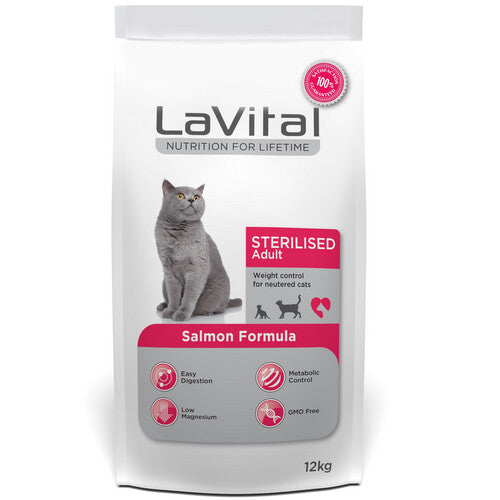 LaVital Sterilised Adult Cat Salmon 12 KG