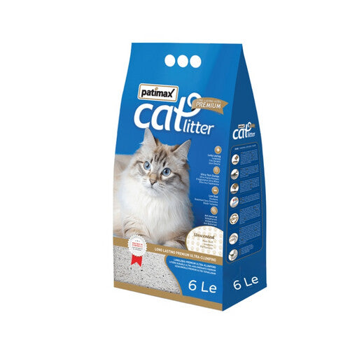 Patimax Unscented Fragrance Long Lasting Premium Cat Litter 6Le