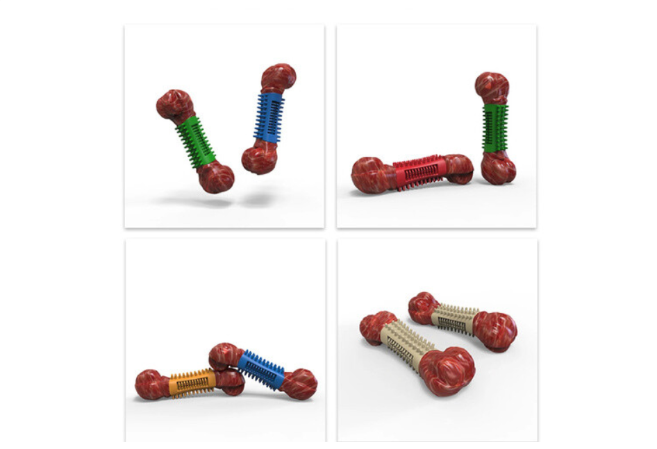 Rubber bitebone dog toys