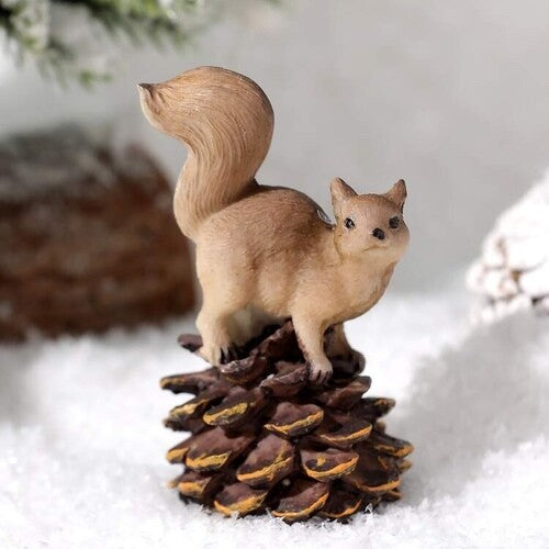 Squirrel & Pine Cone Shaped Decoration Craft