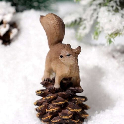Squirrel & Pine Cone Shaped Decoration Craft