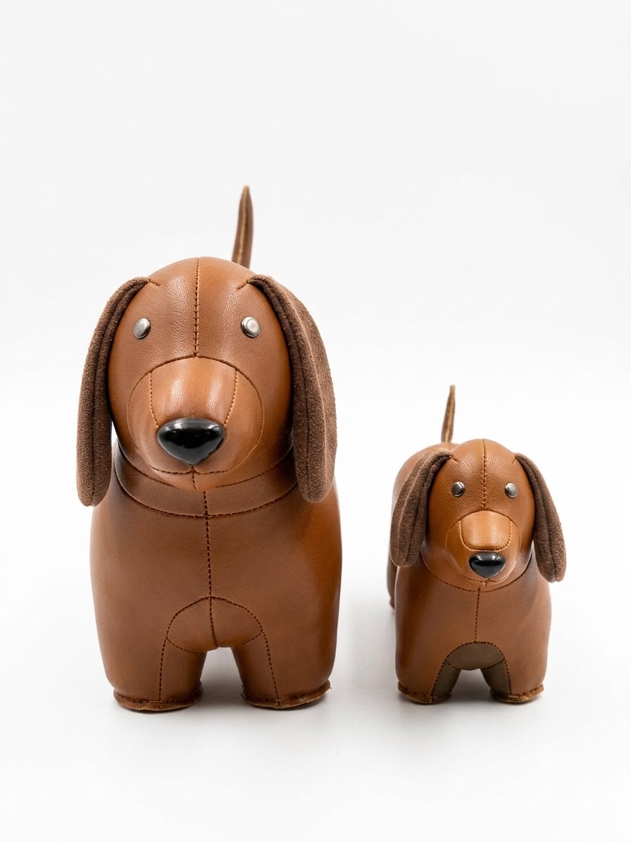 Leather Dachshund Figurine